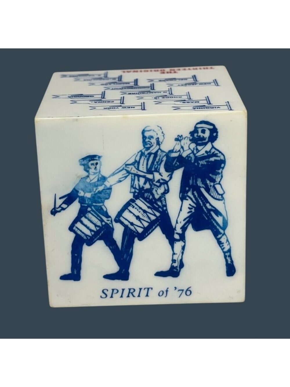 Vintage Spirit Of 76 Bicentennial 1776-1976 Paperweight Cube Collectible USA